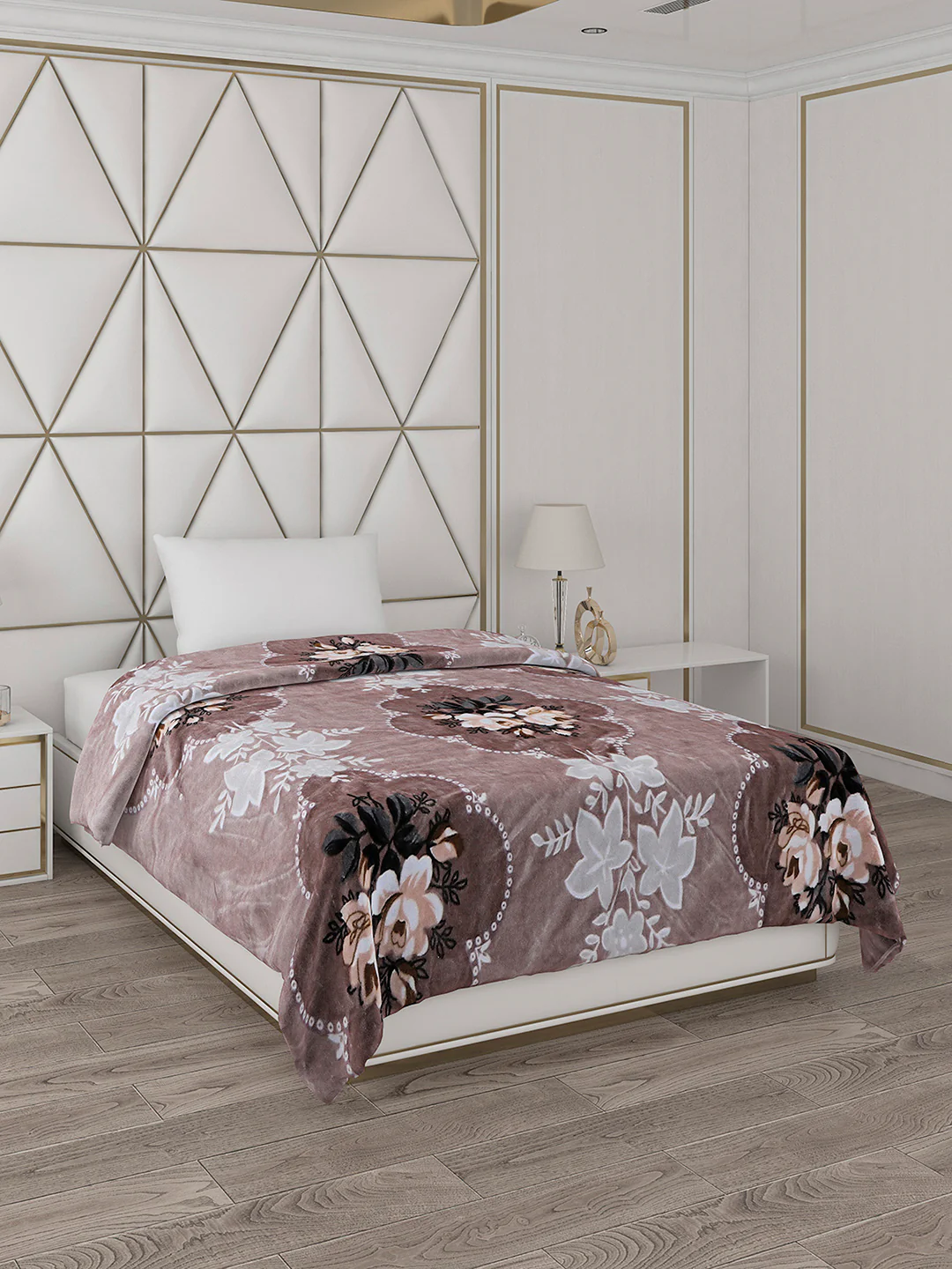 Printed Single Bed Blanket for Mild Winter -1 Ply