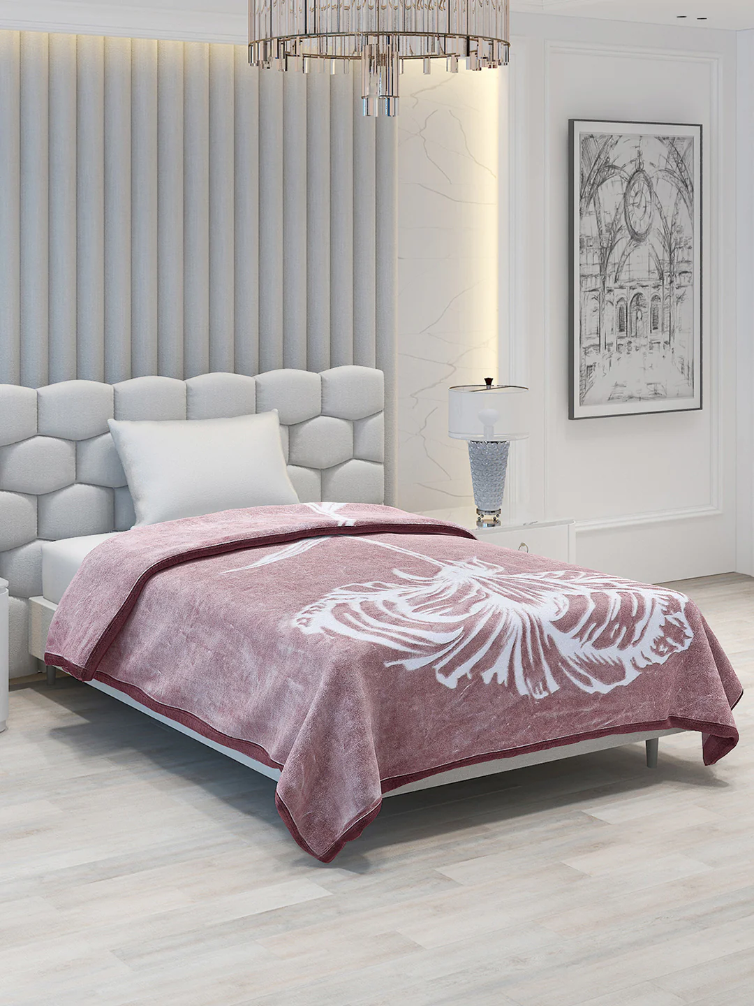 Printed Single Bed Blanket for Mild Winter -2 Ply