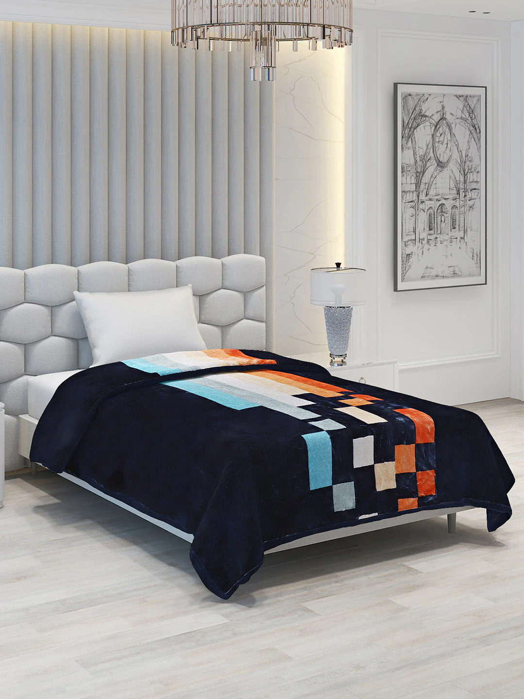 Printed Single Bed Blanket for Mild Winter -2 Ply