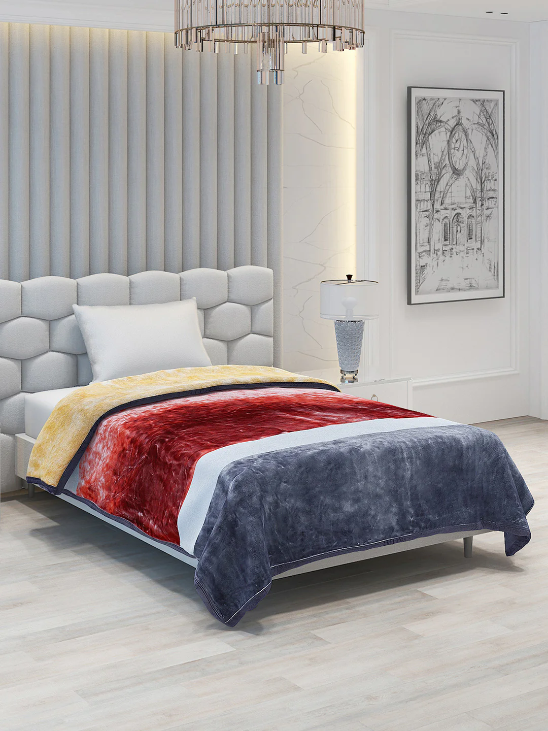 Printed Single Bed Blanket for Mild Winter -2 Ply