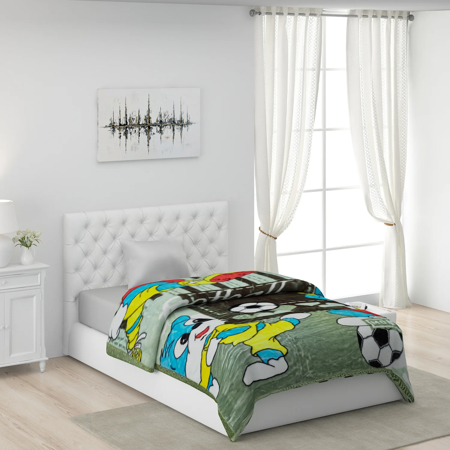 Printed Single Bed Blanket for Mild Winter -2 Ply