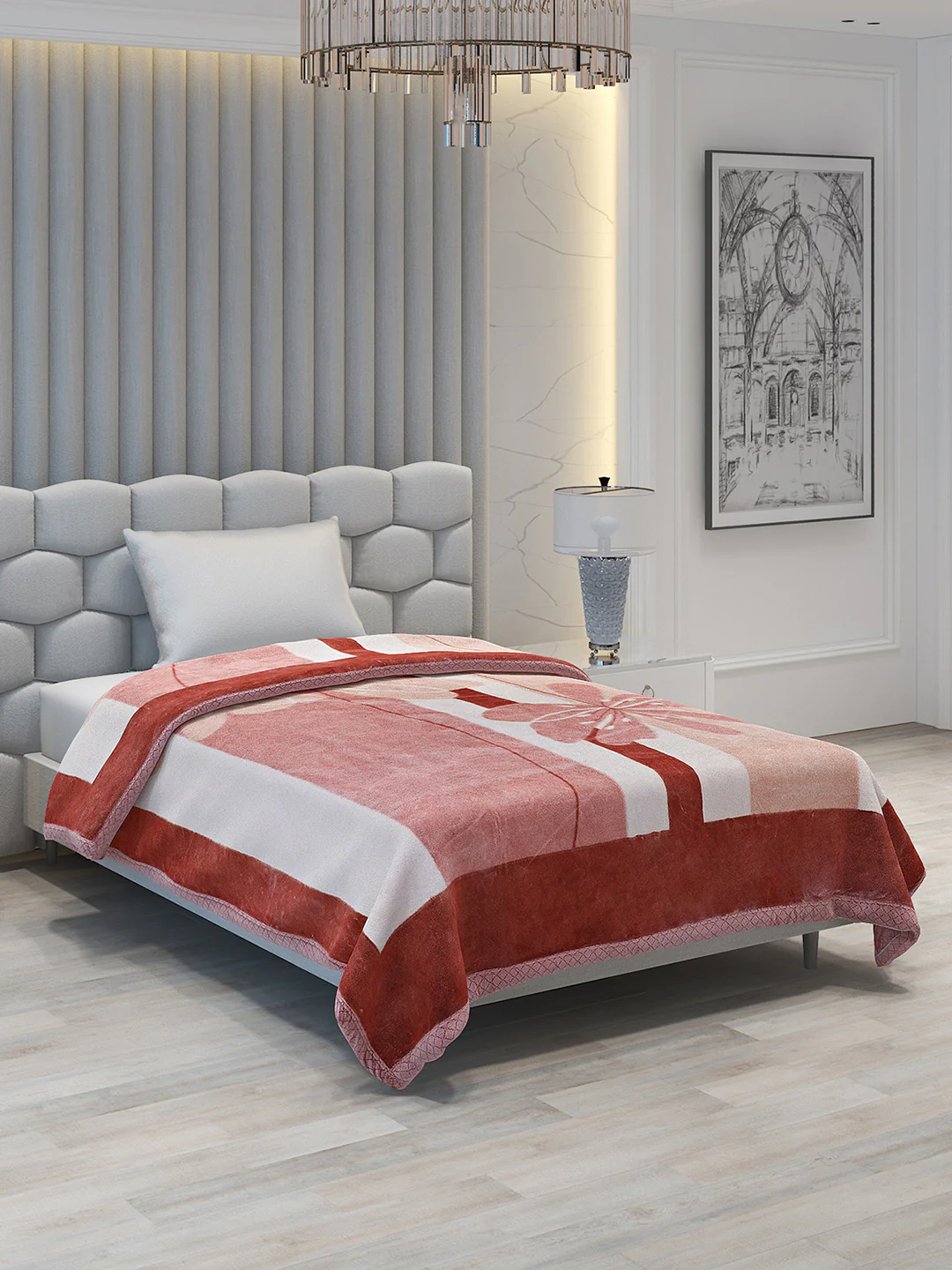 Printed Single Bed Blanket for Mild Winter -2 Ply