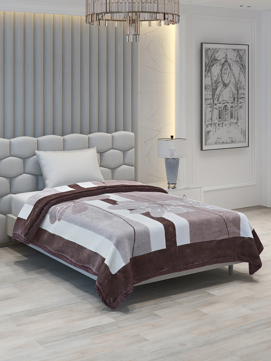 Printed Single Bed Blanket for Mild Winter -2 Ply