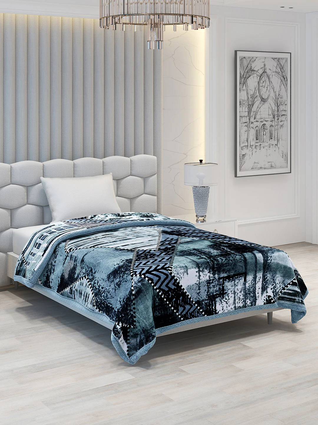 Printed Single Bed Blanket for Mild Winter -2 Ply