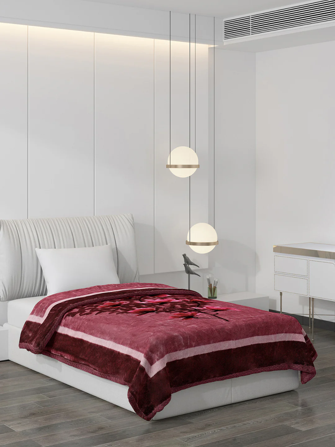 Printed Single Bed Blanket for Mild Winter -2 Ply