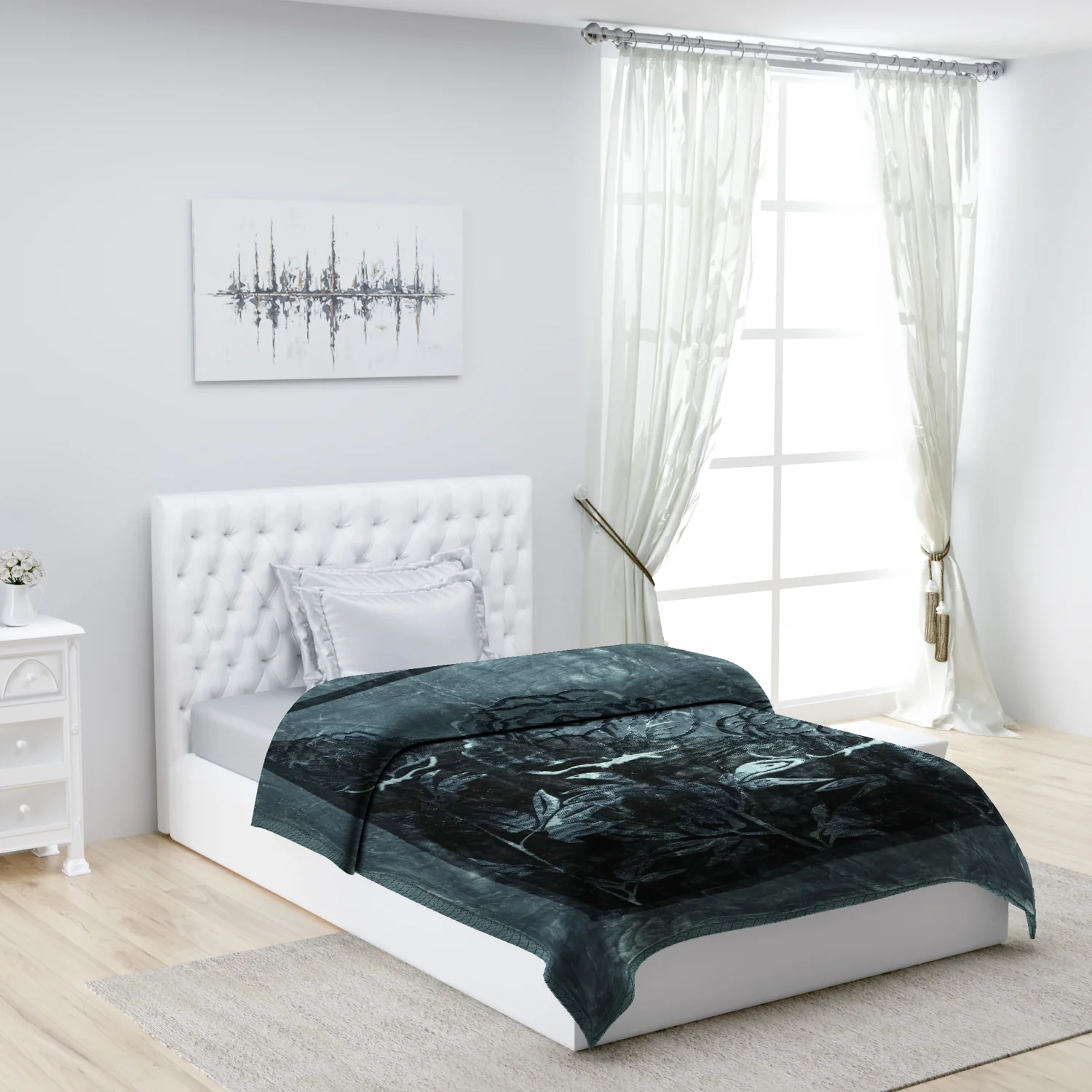 Printed Single Bed Blanket for Mild Winter -2 Ply