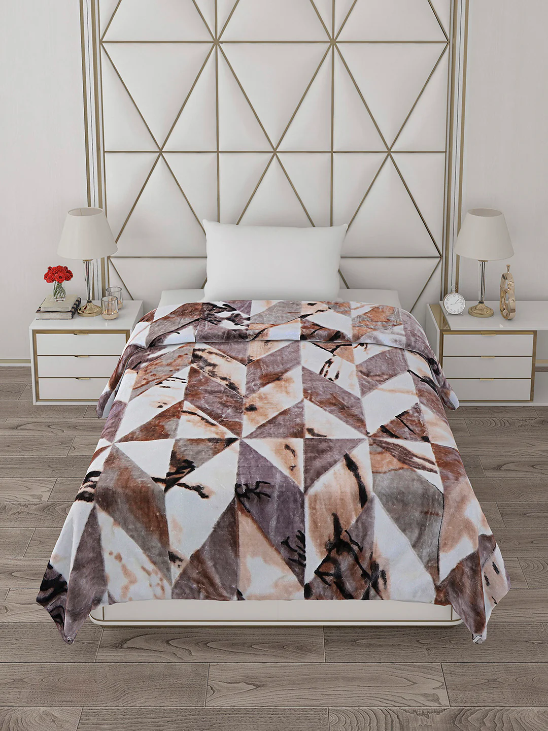 Printed Single Bed Blanket for Mild Winter -2 Ply - Image 3