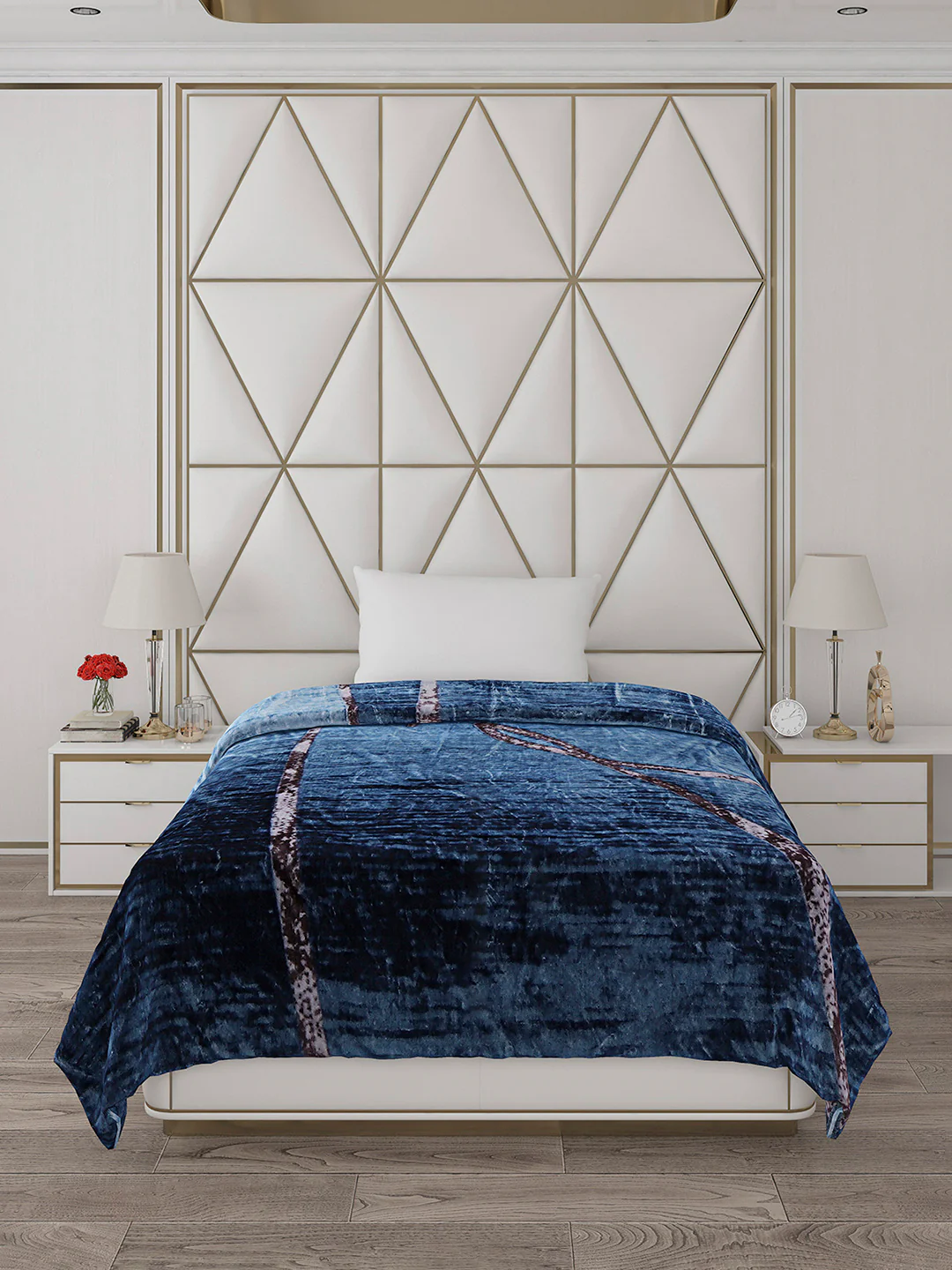 Printed Single Bed Blanket for Mild Winter -2 Ply - Image 2