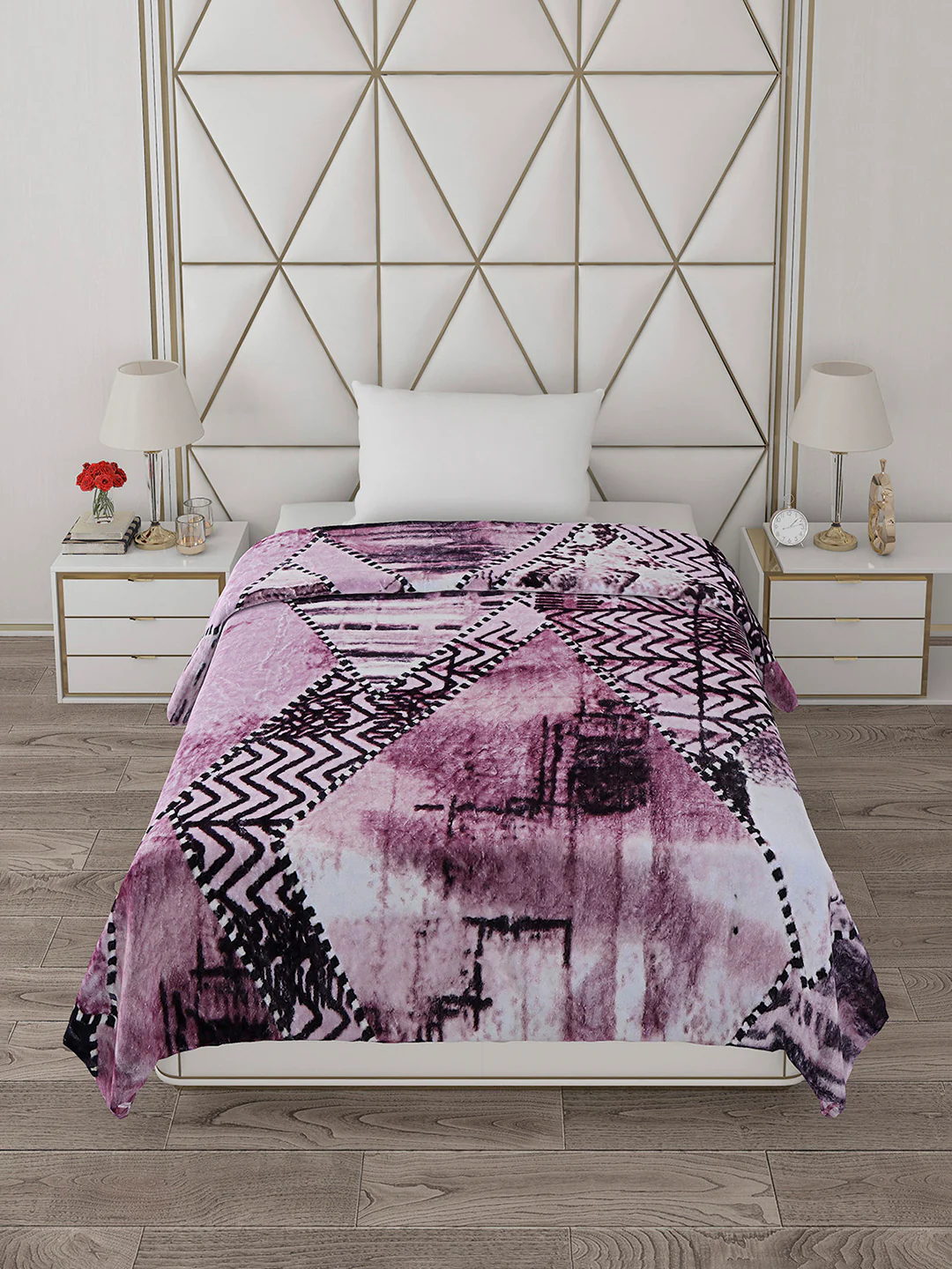 Printed Single Bed Blanket for Mild Winter -2 Ply - Image 3
