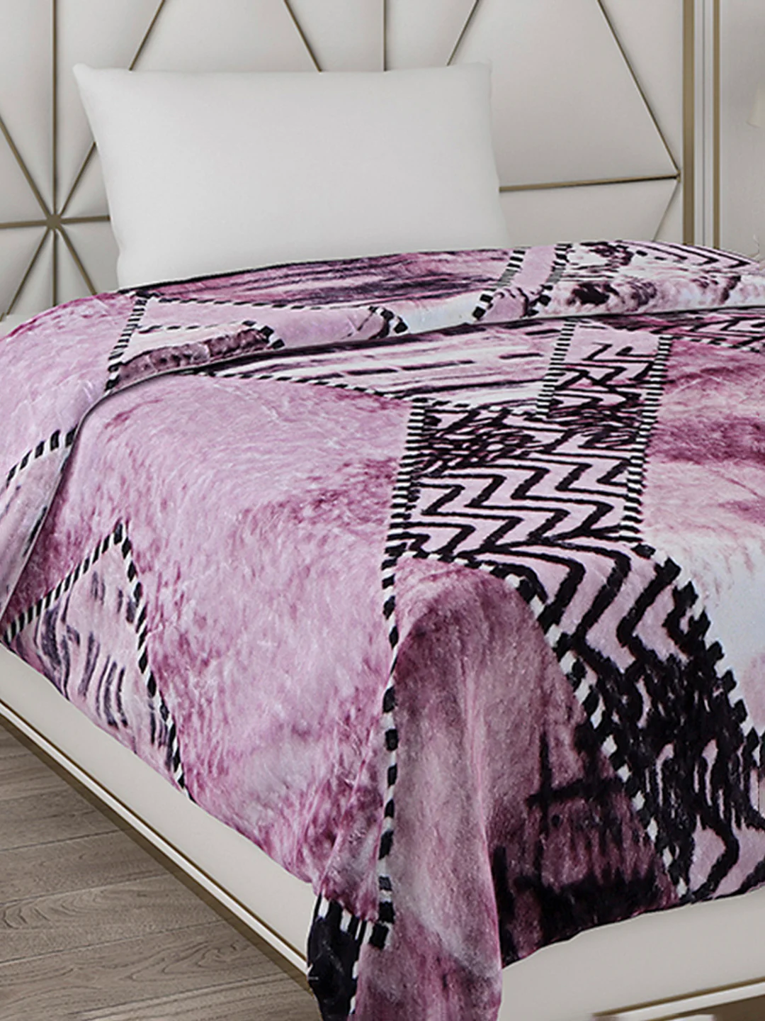 Printed Single Bed Blanket for Mild Winter -2 Ply - Image 4