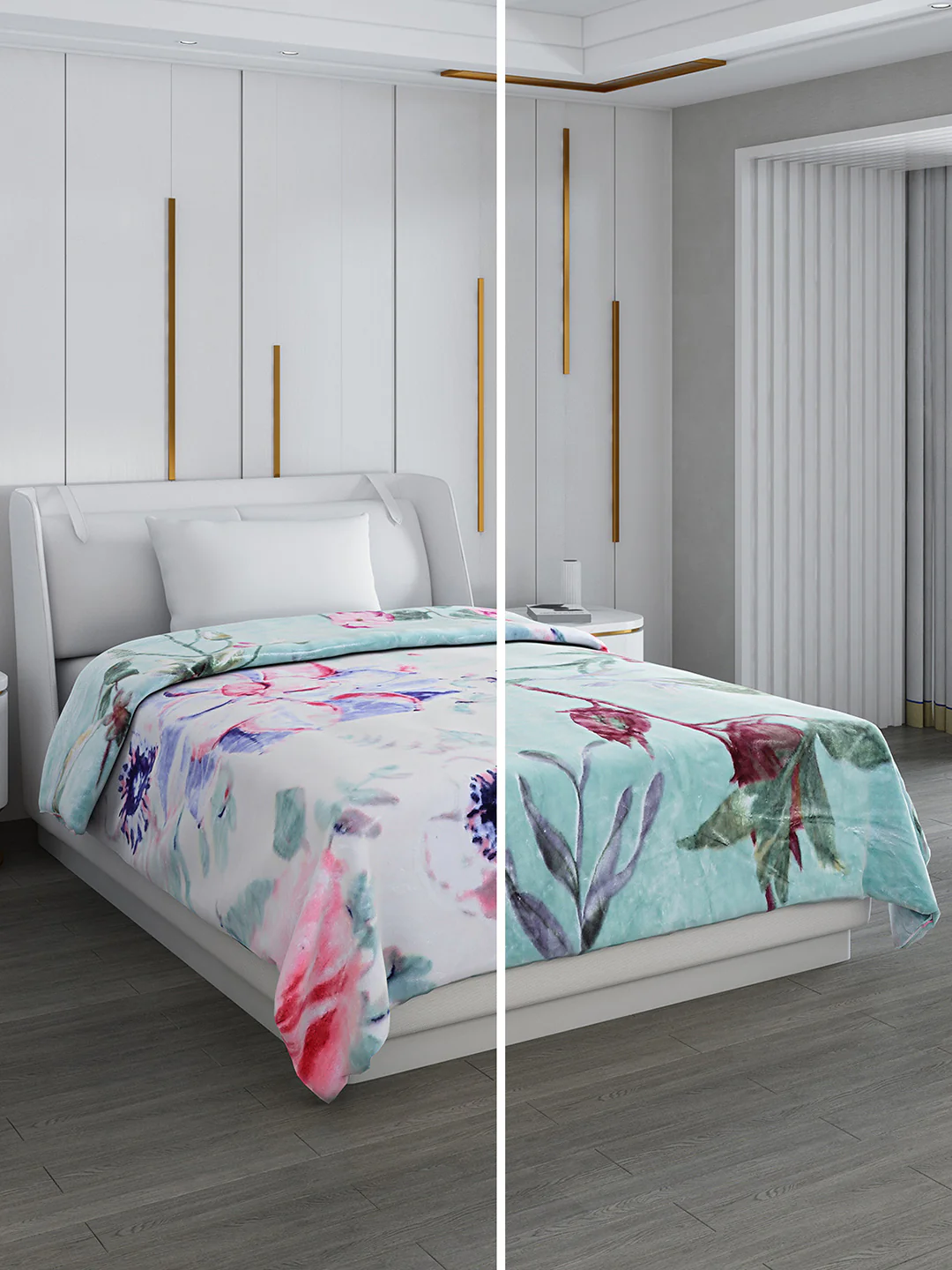 Printed Single Bed Blanket for Mild Winter -2 Ply