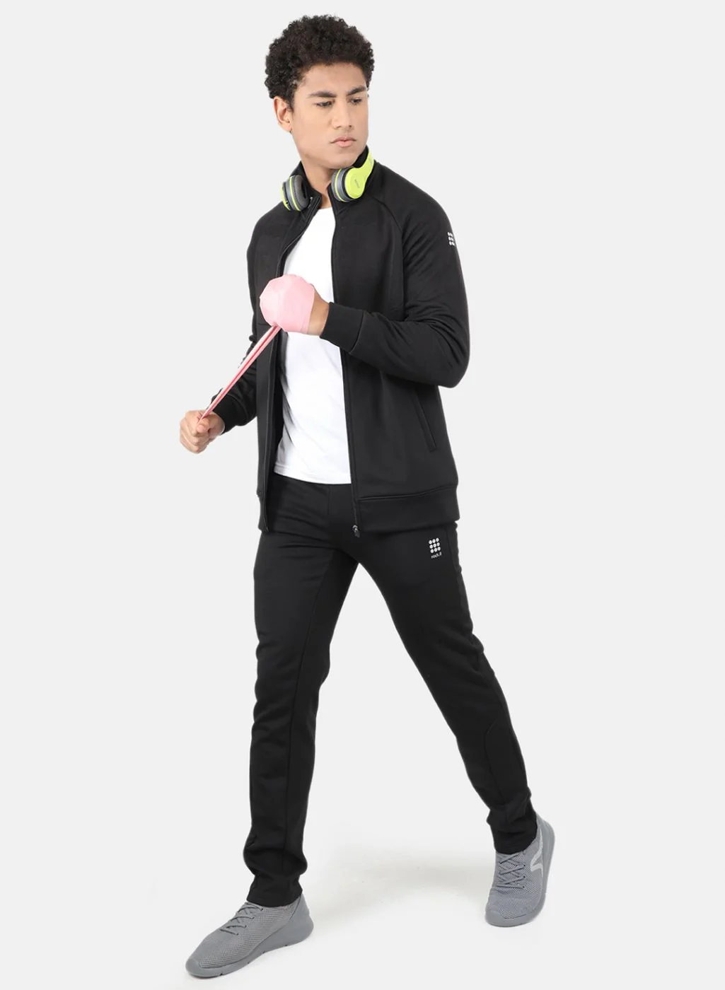 Rock.it Men Black Self Tracksuit - Image 4