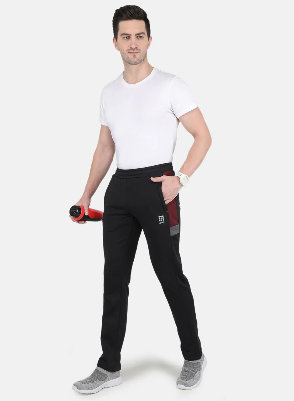 Rock.it Men Black Smart Fit Track Pant - Image 4