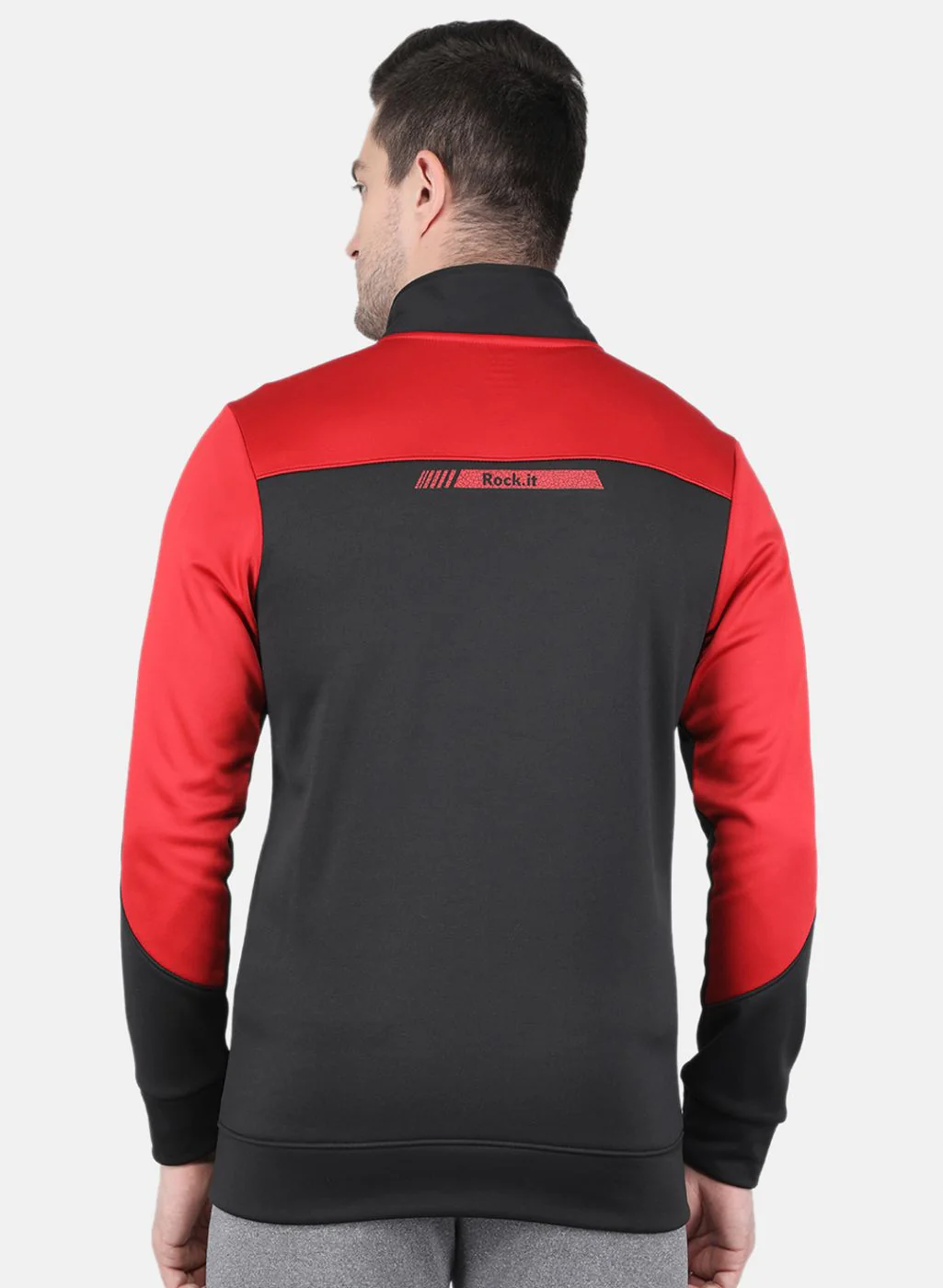 Rock.it Men Black Solid Sweatshirt - Image 3