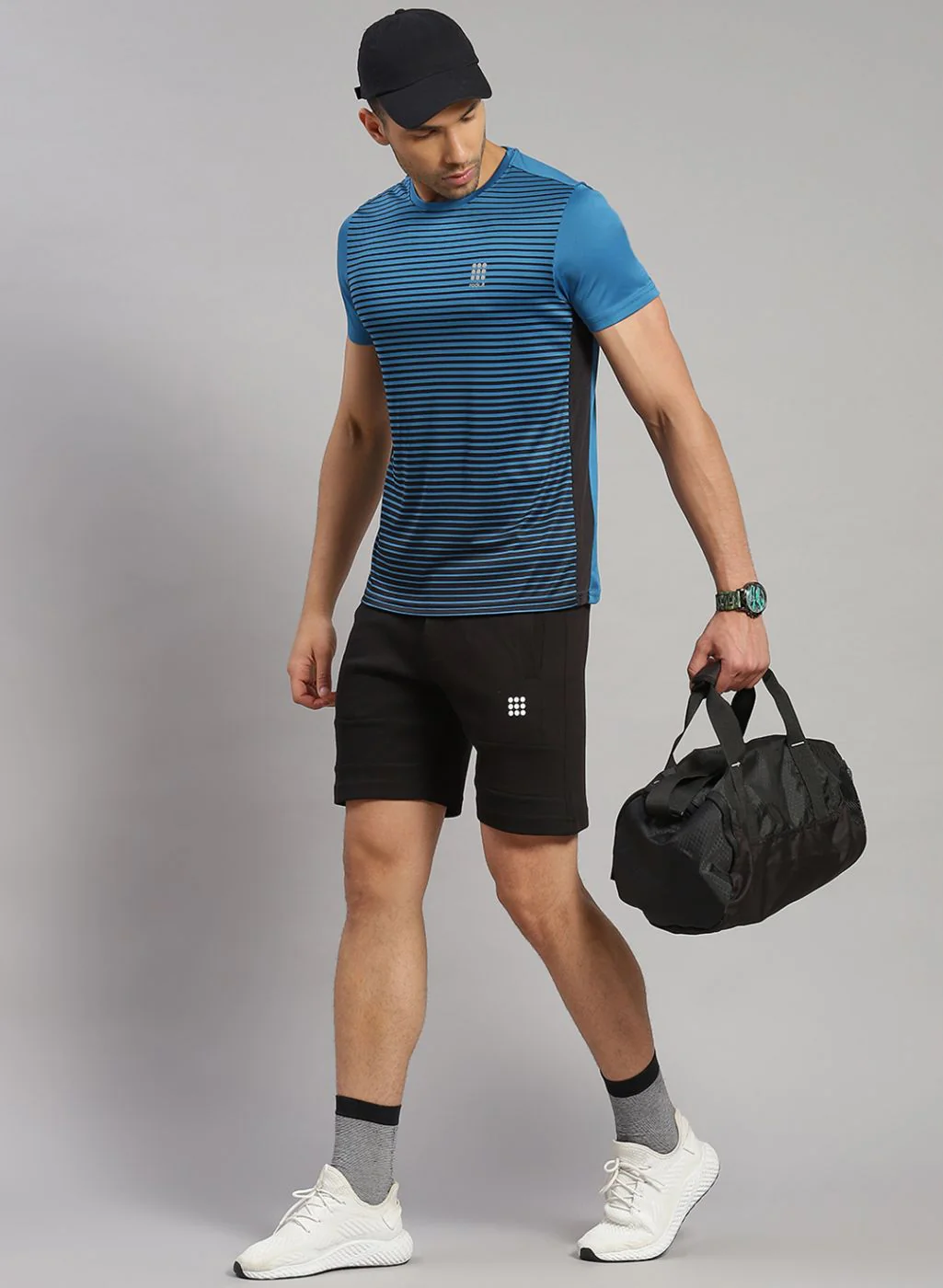 Rock.it Men Blue Stripe T-Shirt