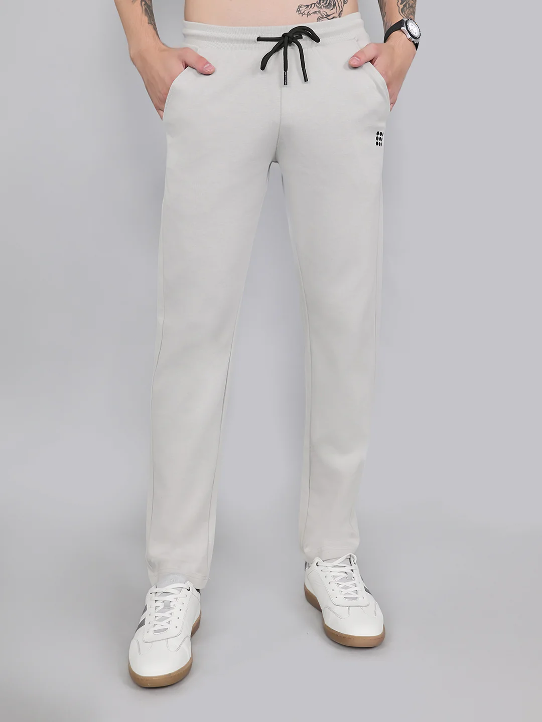 Rock.it Men Grey Solid Smart Fit Lower
