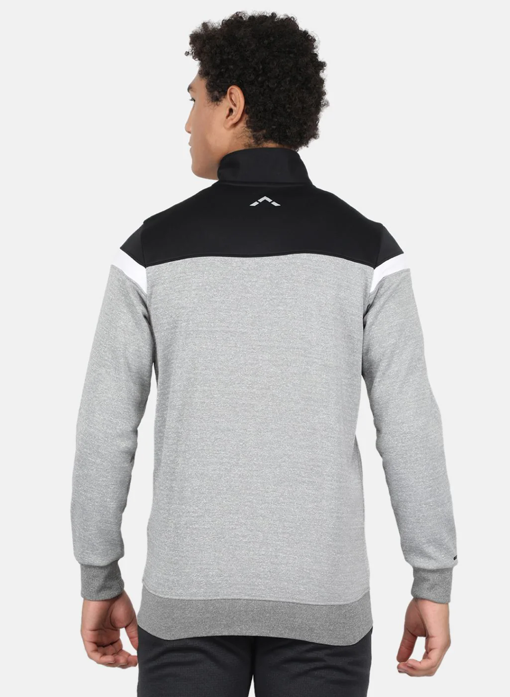 Rock.it Men Grey Solid Sweatshirt - Image 3