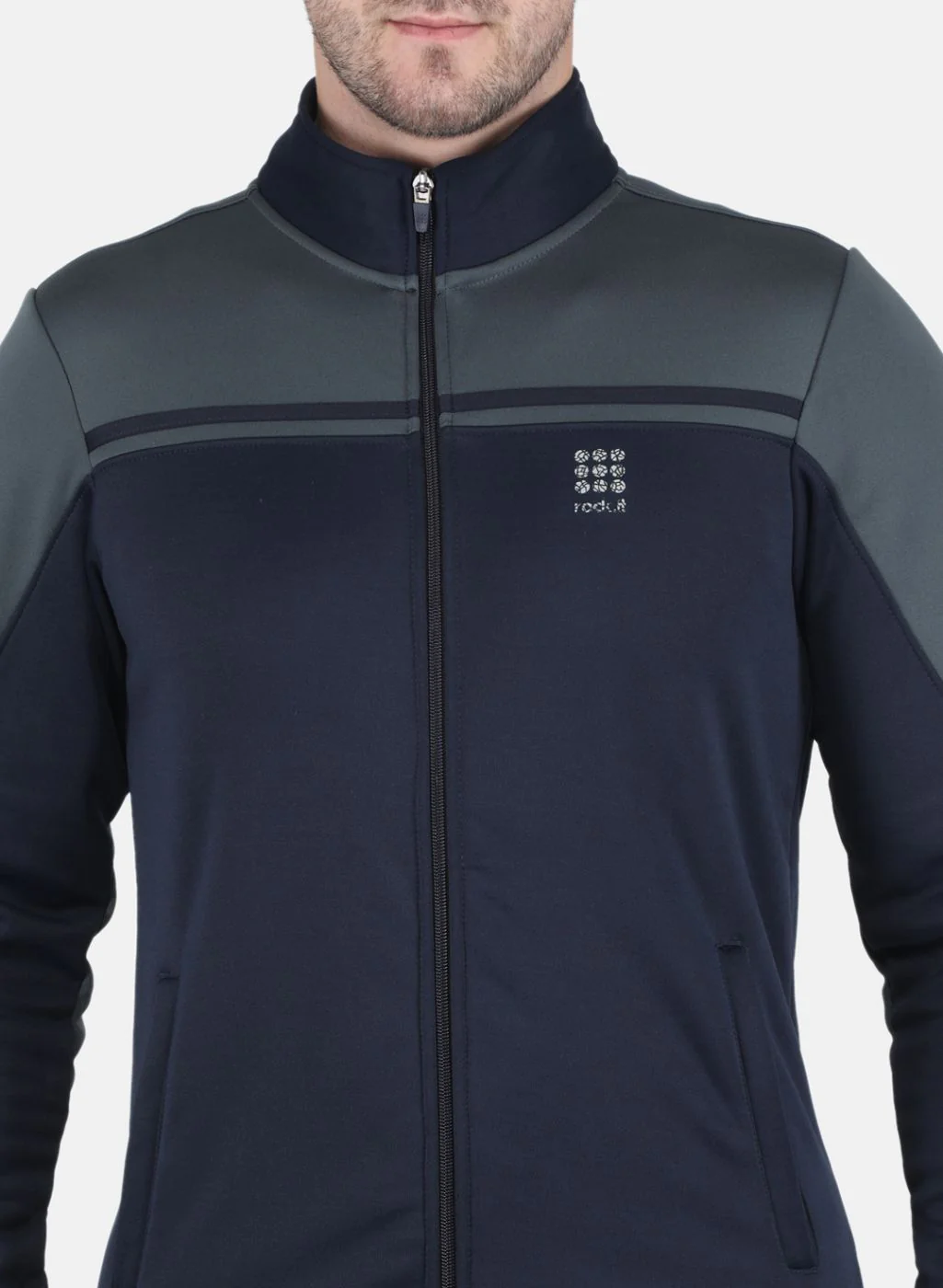 Rock.it Men Navy Blue Solid Sweatshirt - Image 5