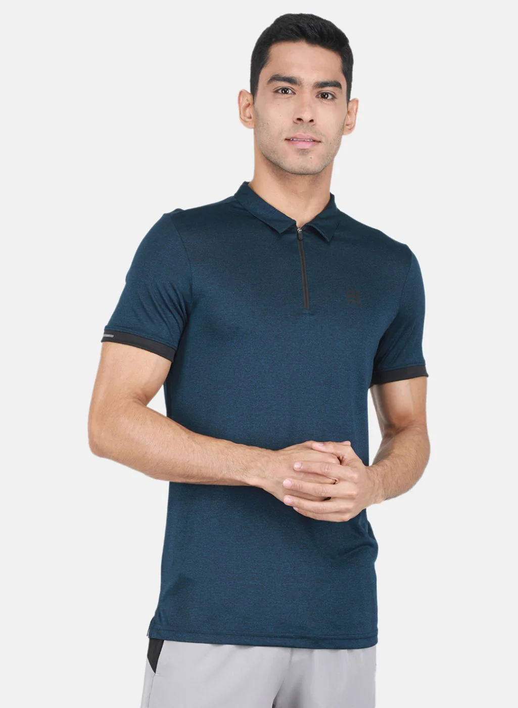 Rock.it Men Navy Blue Solid T-Shirt