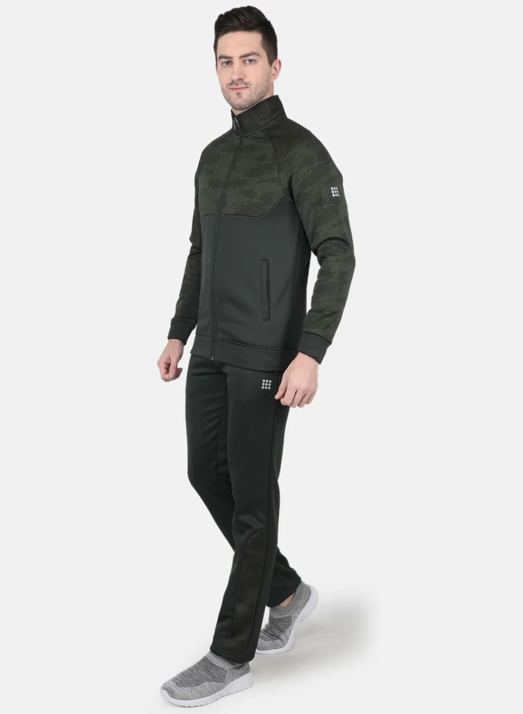 Rock.it Men Olive Self Design Tracksuit - Image 2