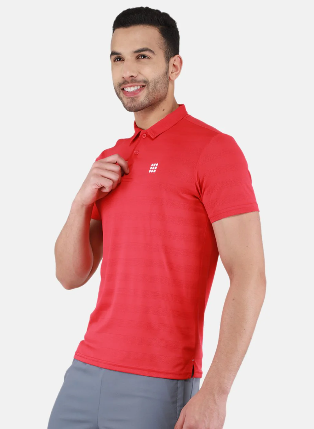 Rock.it Men Red Self Design T-Shirt - Image 2