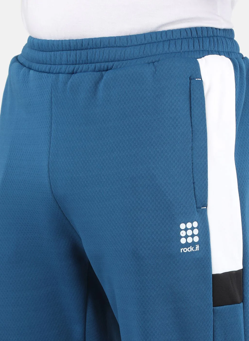 Rock.it Men Teal Blue Smart Fit Track Pant - Image 5