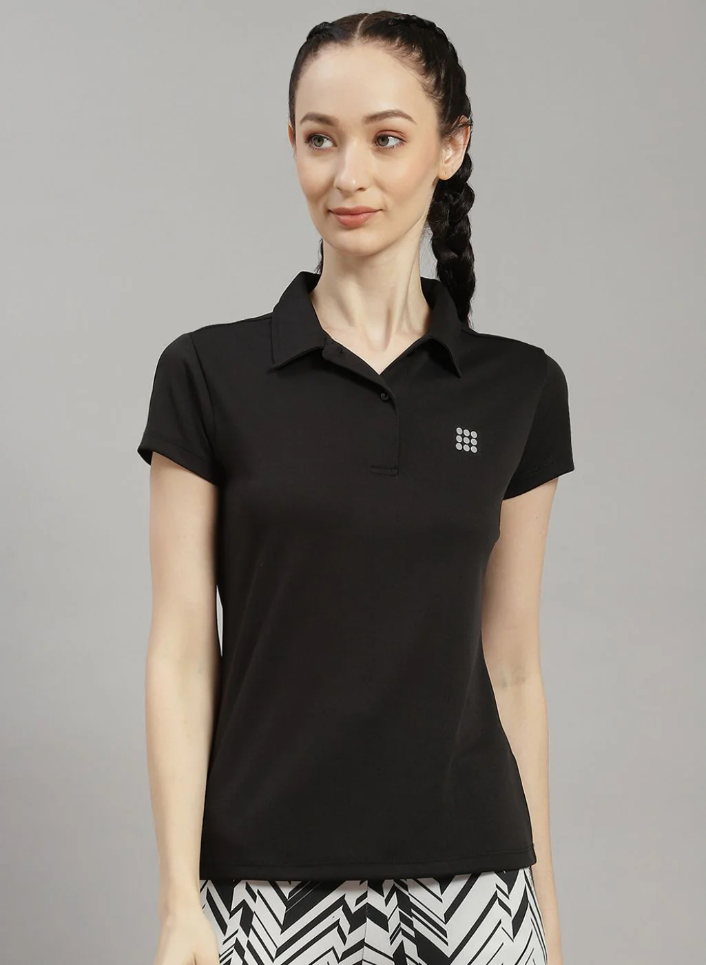 Rock.it Women Black Solid T-Shirt