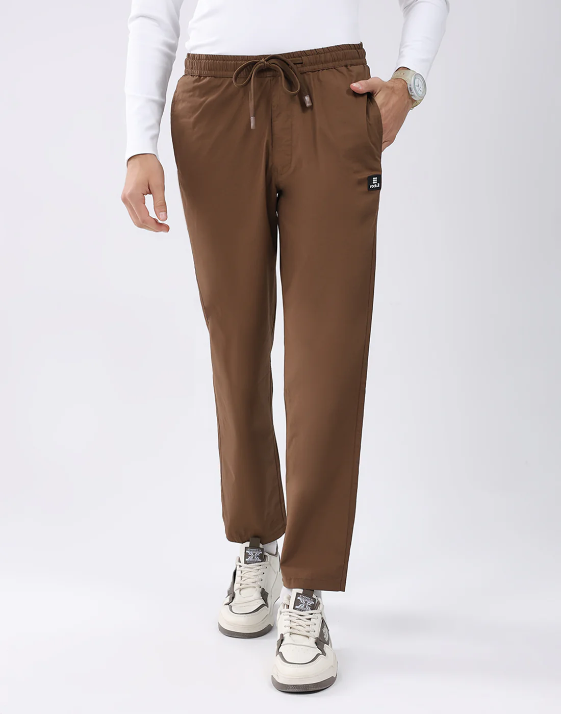 Rock.it Men Brown Solid Regular Fit Winter Lower
