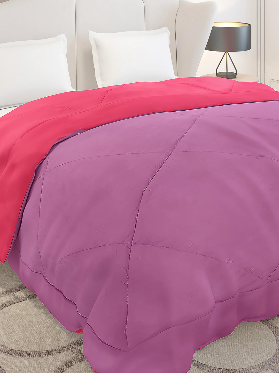 Solid Double Bed 210 GSM Comforter Ava for Mild Winter (Weight 0.9 kg)