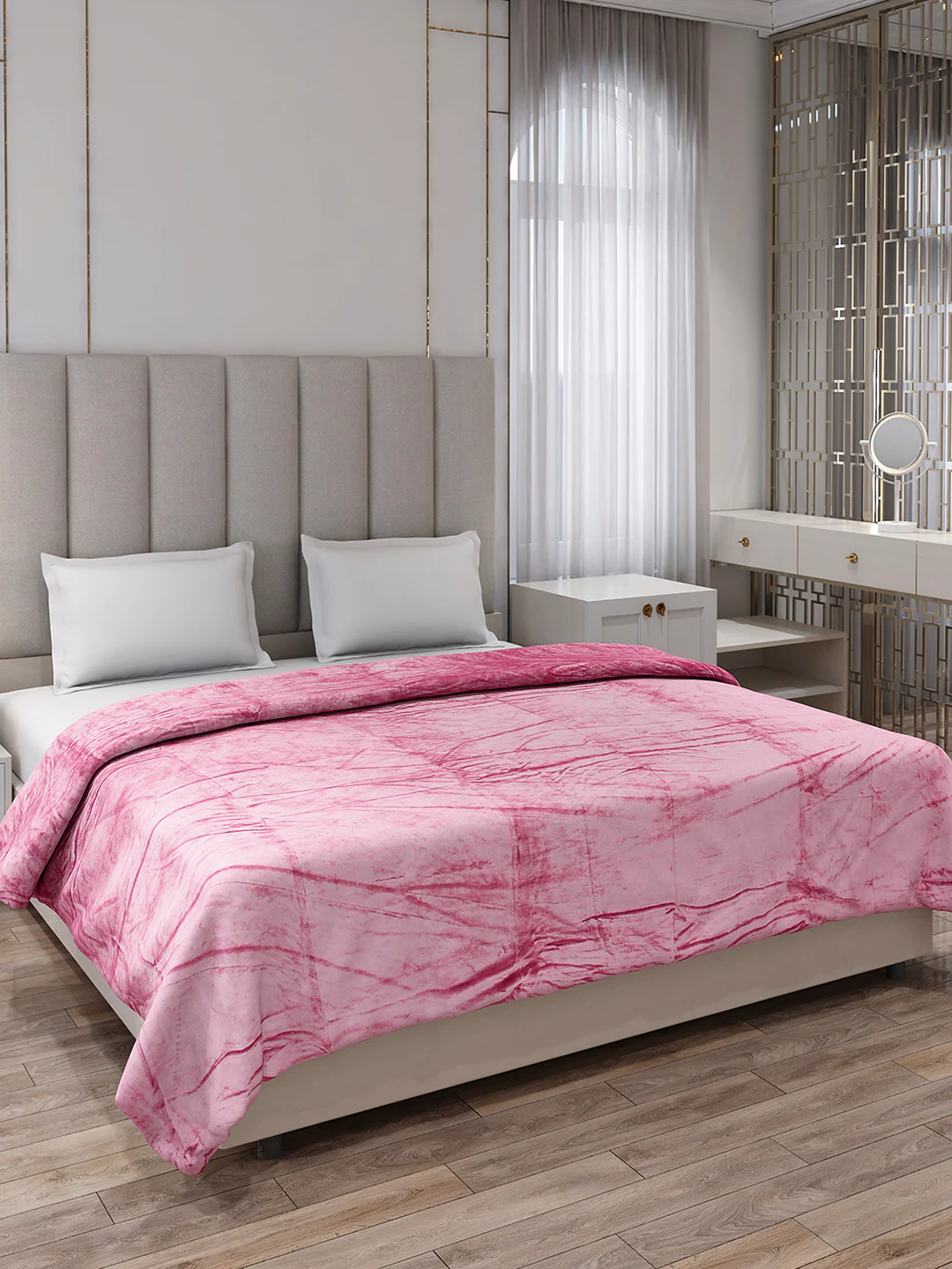 Solid Double Bed 300 GSM Blanket for AC Room - (Fusion)