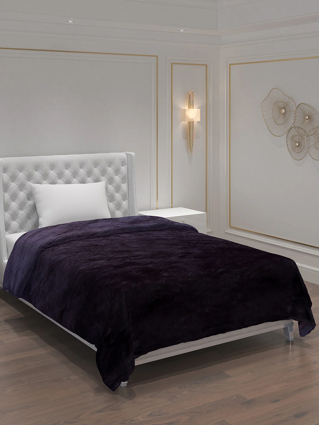 Solid 100% Polyester Single Bed Blanket for AC Room