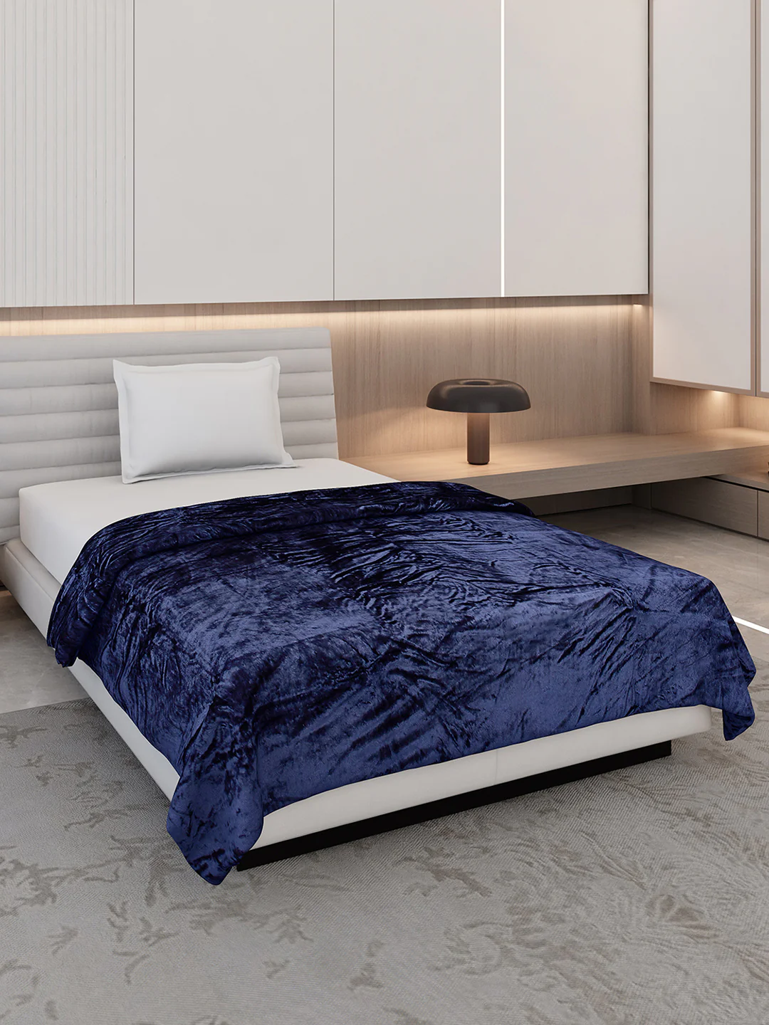 Solid Single Bed 300 GSM Blanket for AC Room - (Vivid)