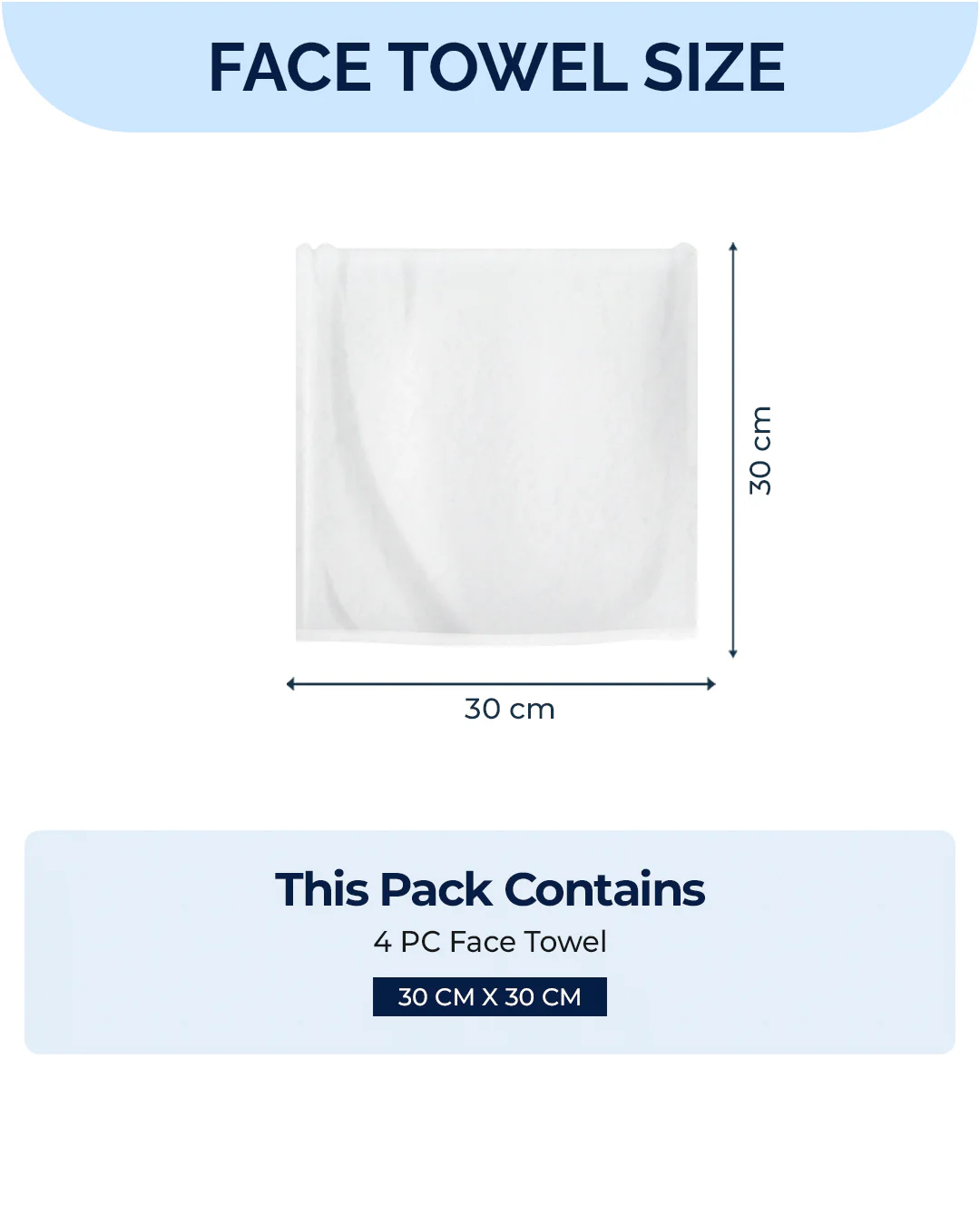 White Cotton Solid 600 GSM Face Towel (Pack of 4) - Image 6