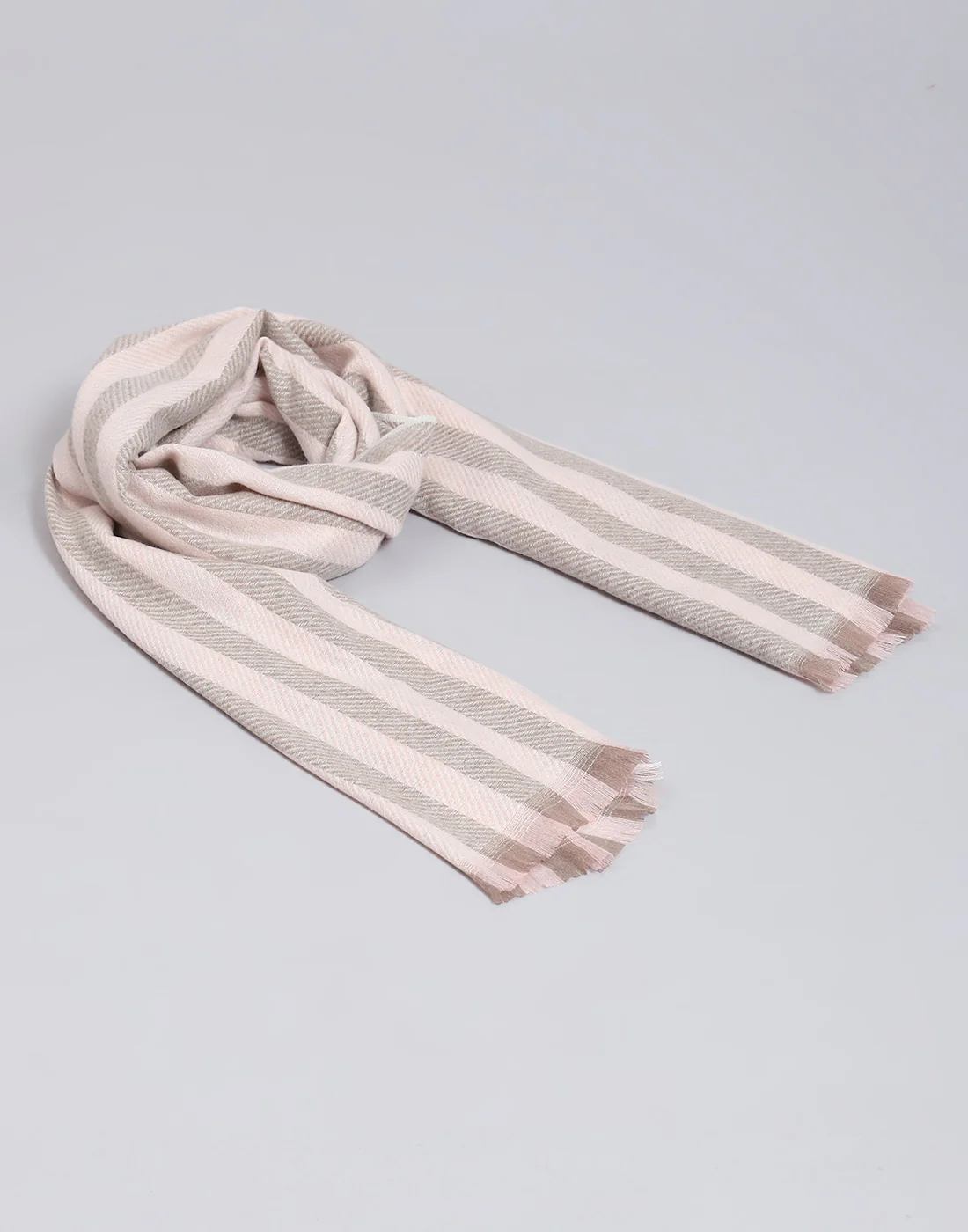 Women Beige Stripe Stole