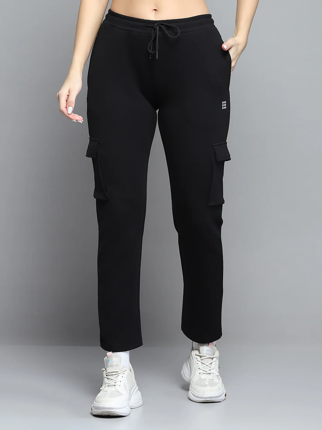 Rock.it Women Black Solid Regular Fit Lower