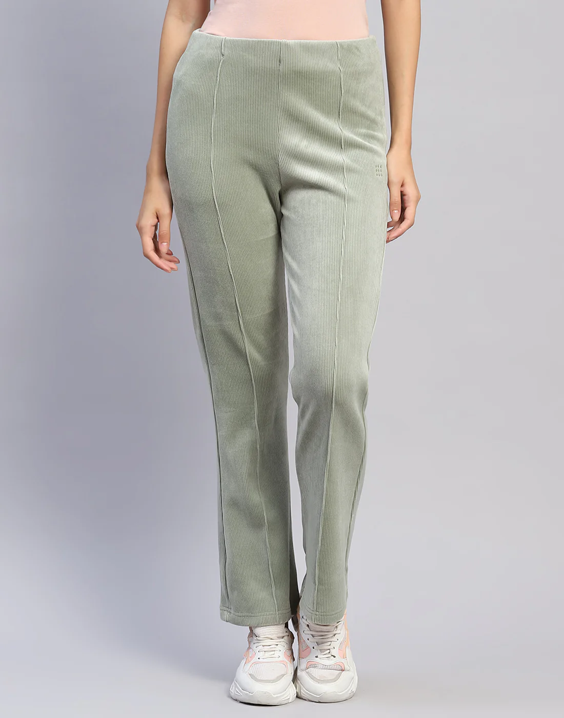 Rock.it Women Green Solid Regular Fit Winter Lower