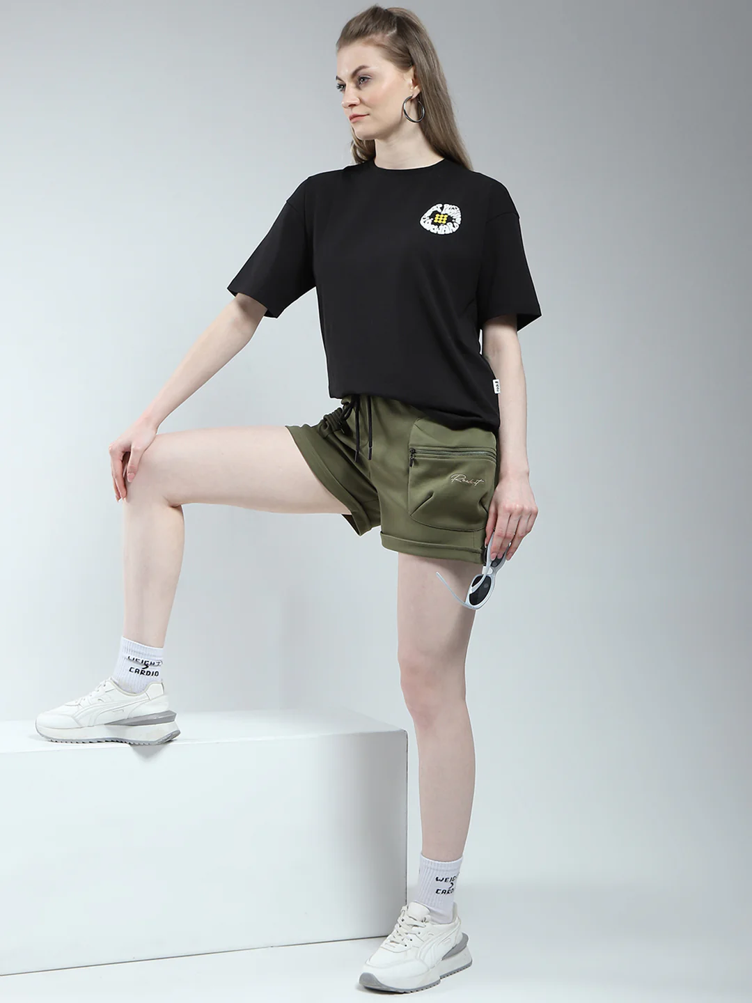 Rock.it Women Green Solid Regular Fit Shorts - Image 2