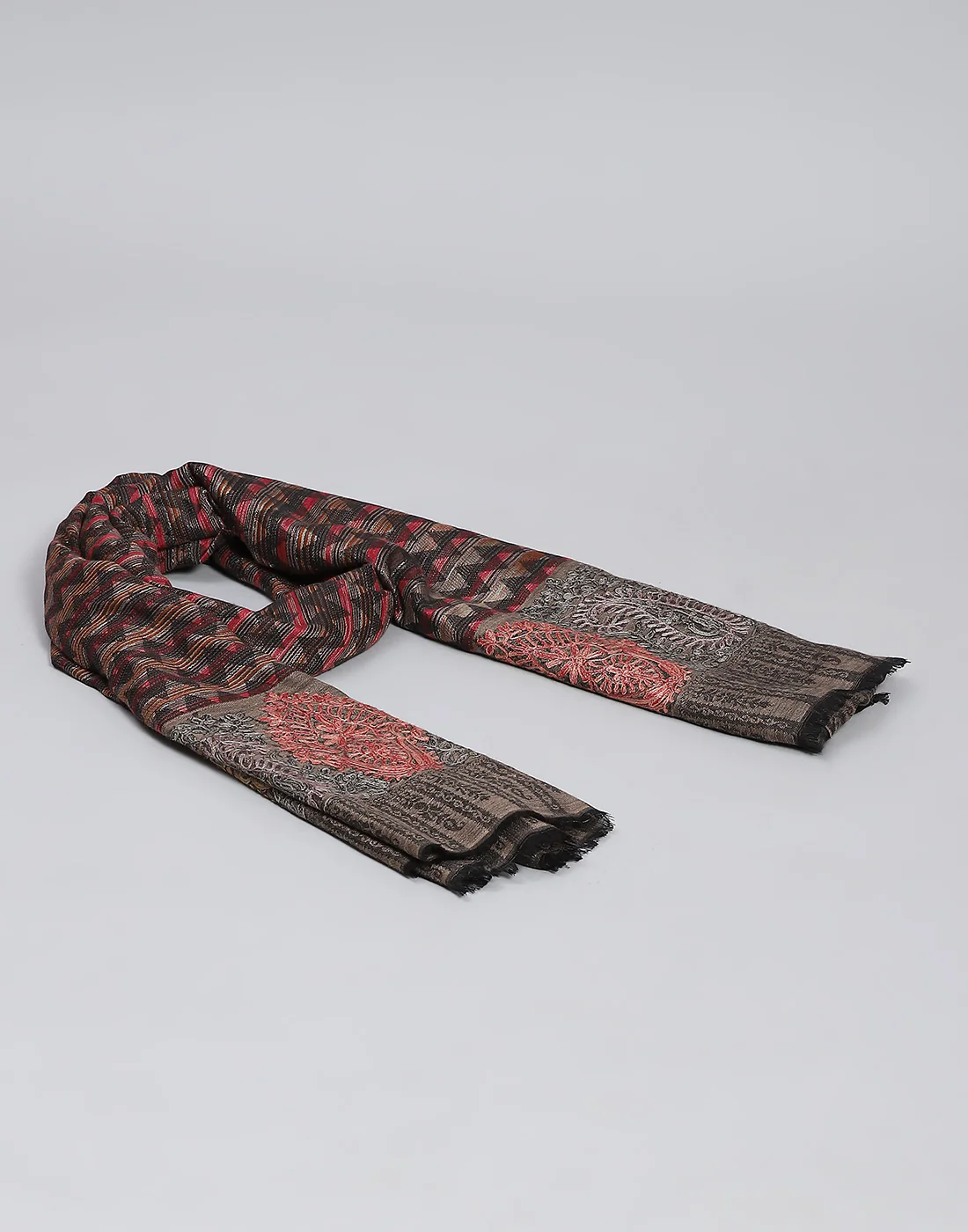 Women Multicolor Self Design Shawl