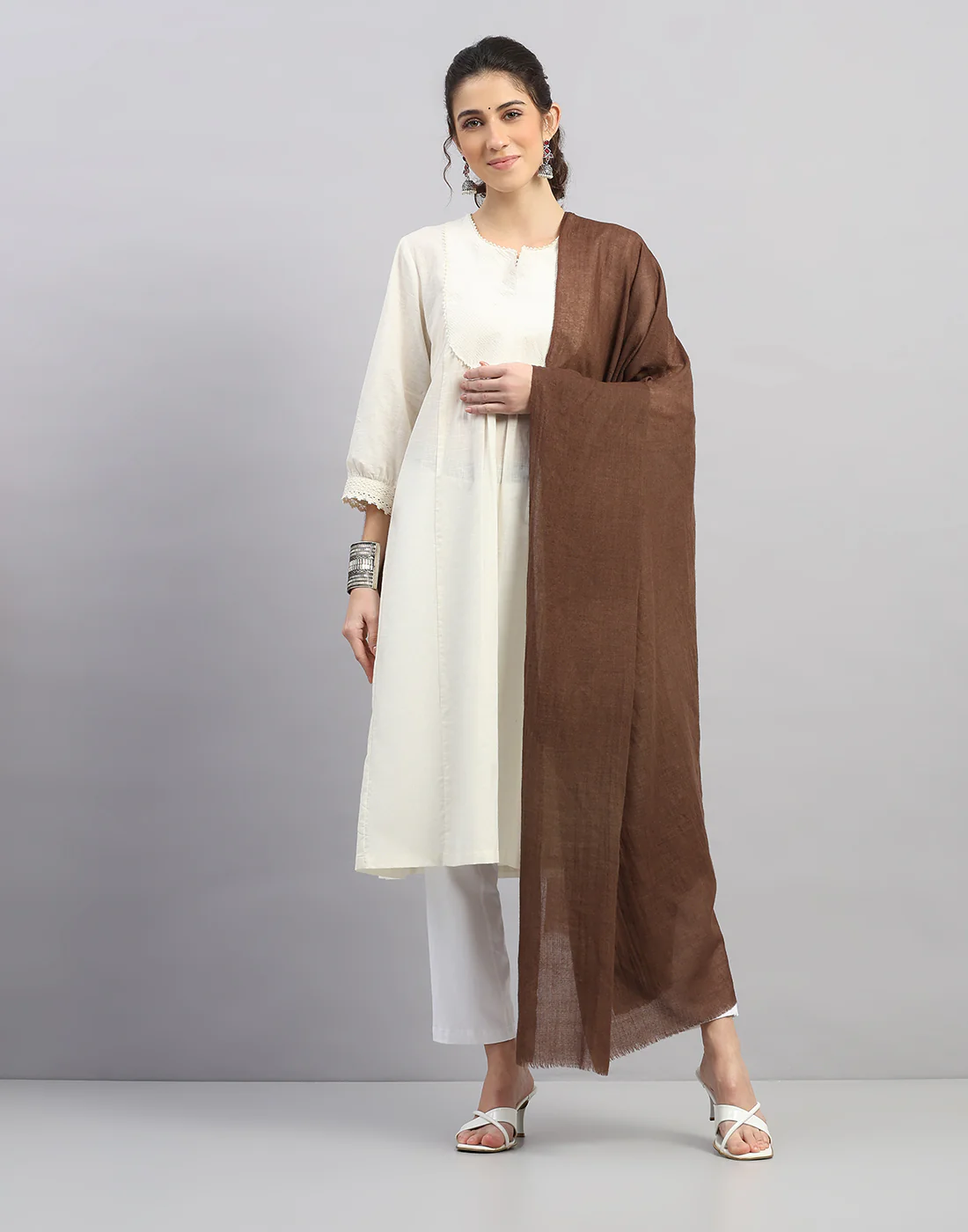 Women Multicolor Self Design   Shawl
