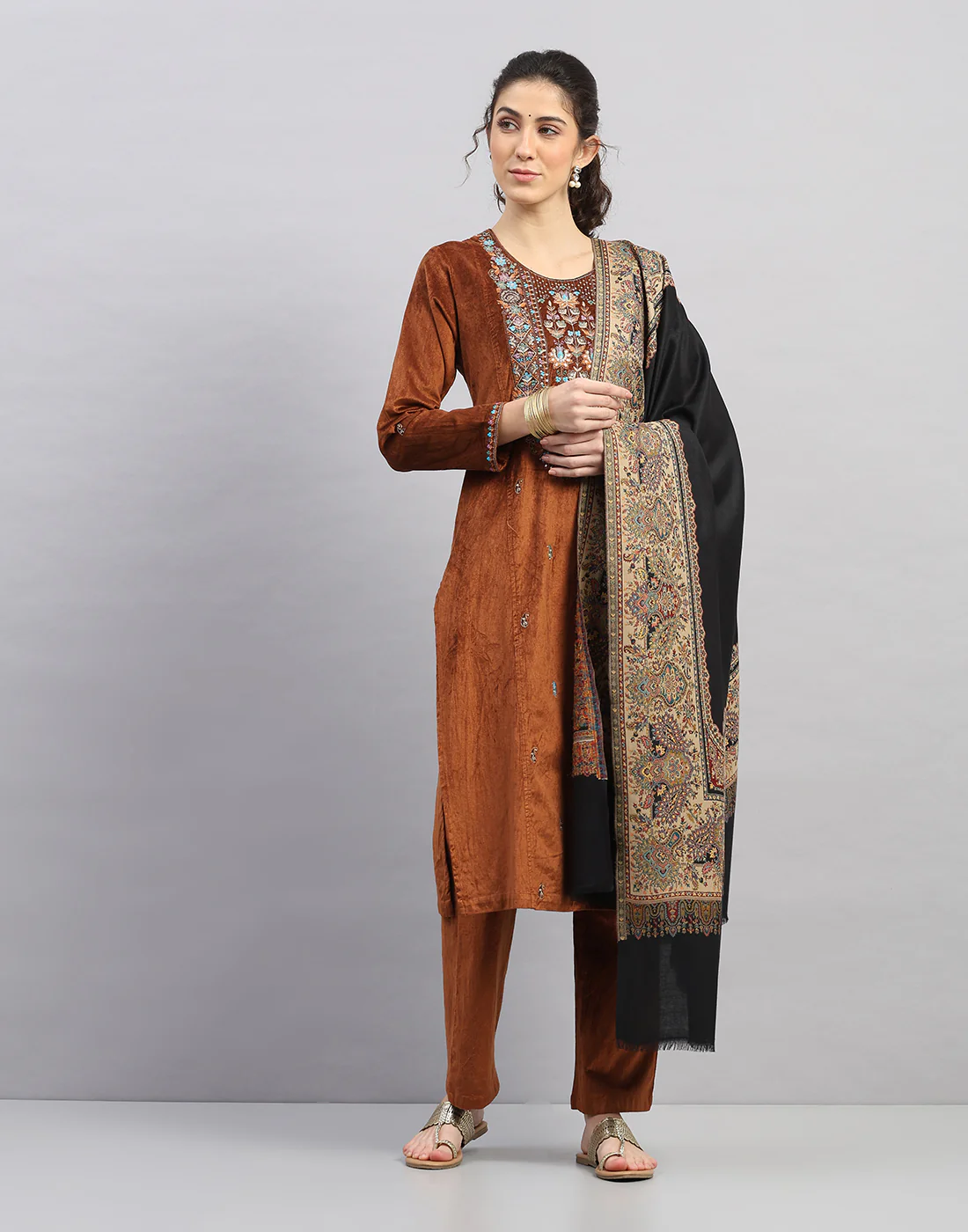 Women Multicolor Self Design   Shawl