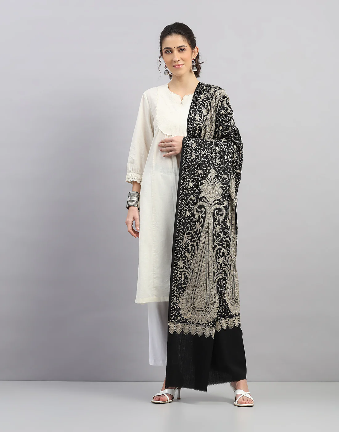 Women Multicolor Self Design   Shawl