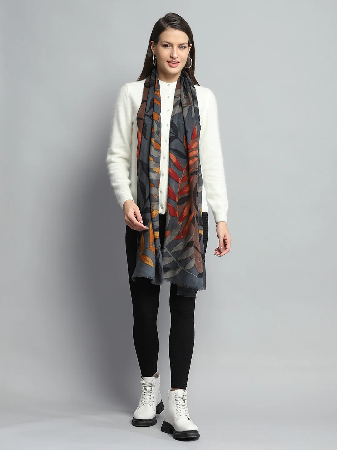 Women Multicolor Self Design Stole