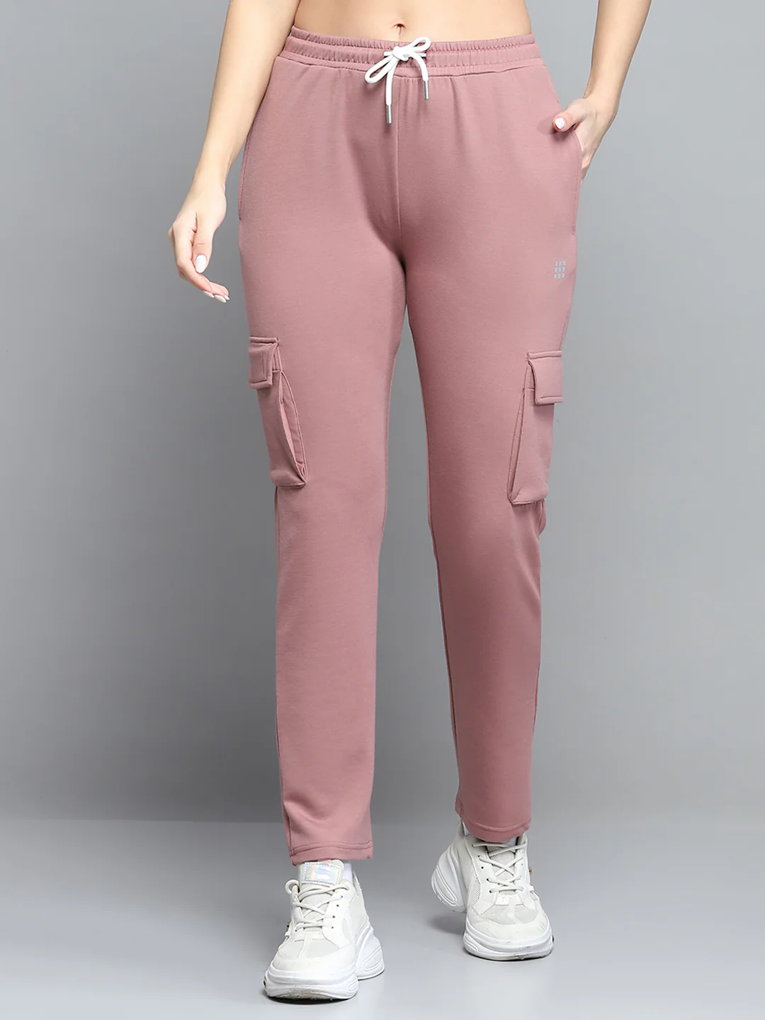 Rock.it Women Peach Solid Regular Fit Lower