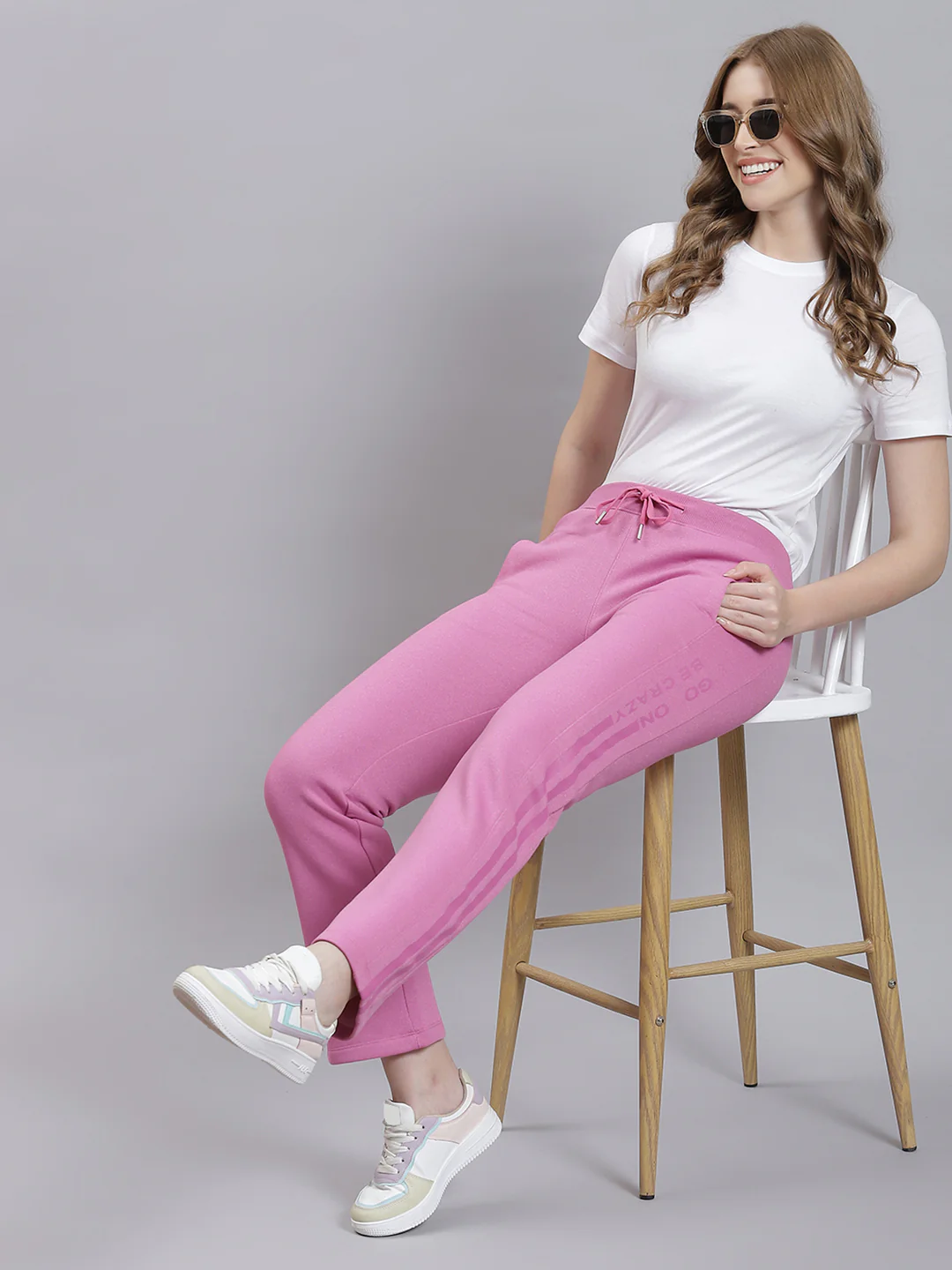 Women Pink Printed Winter Lower