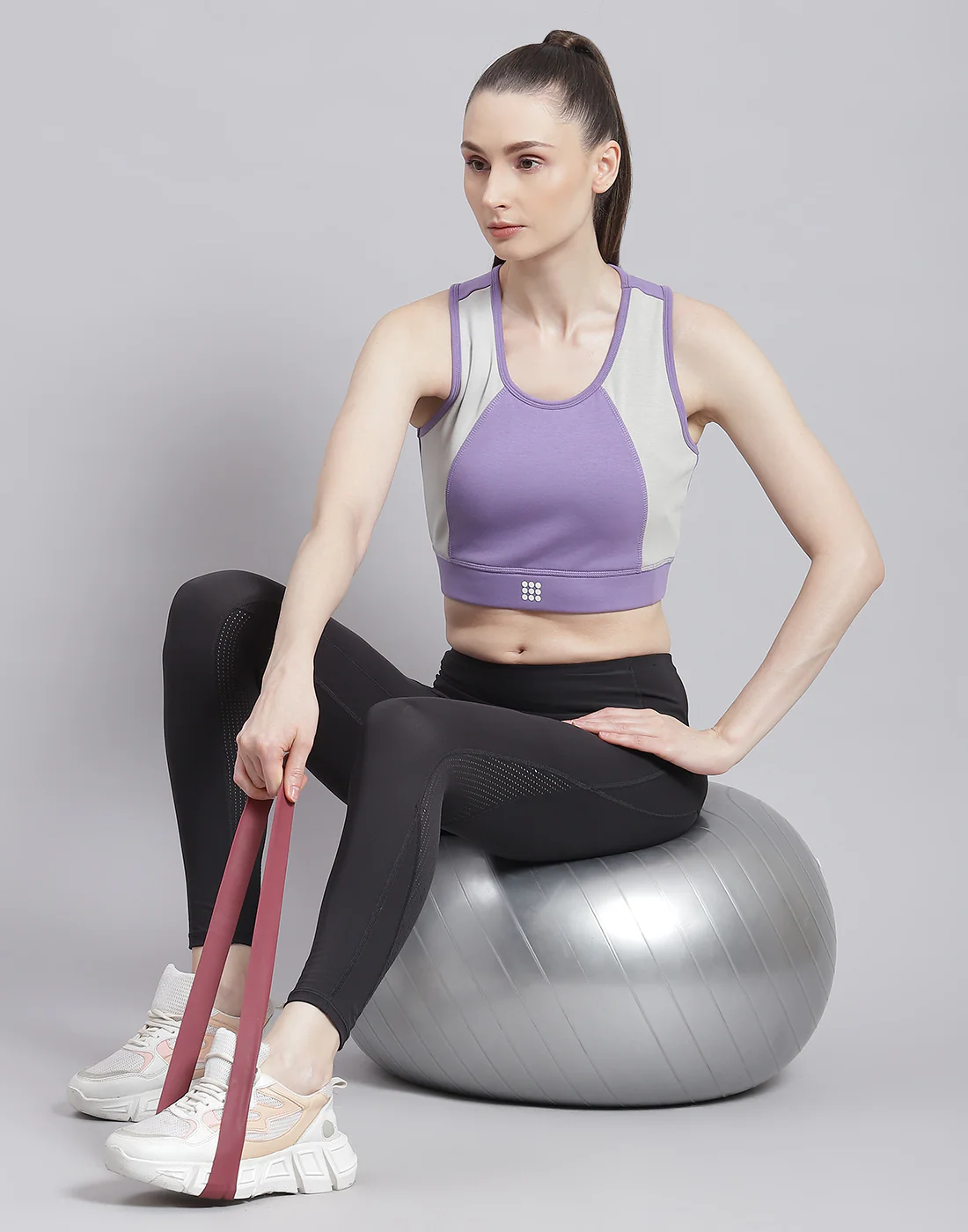 Rock.it Women Purple Solid Sports Bra
